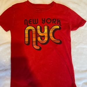 Red nyc short sleeve t-shirt